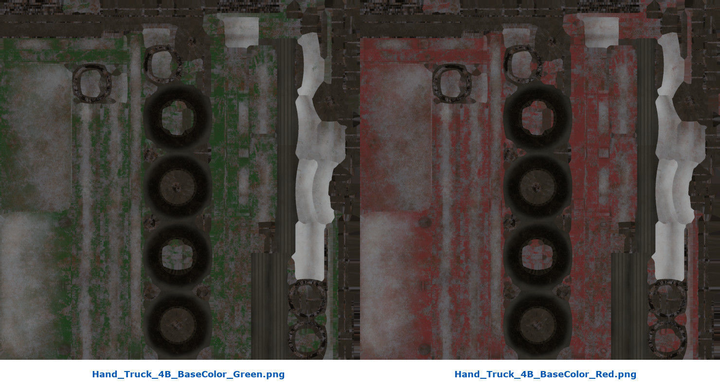 Hand Truck 4B Low-poly 3D model_12