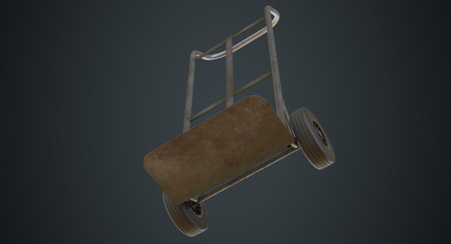 Hand Truck 4B Low-poly 3D model_7