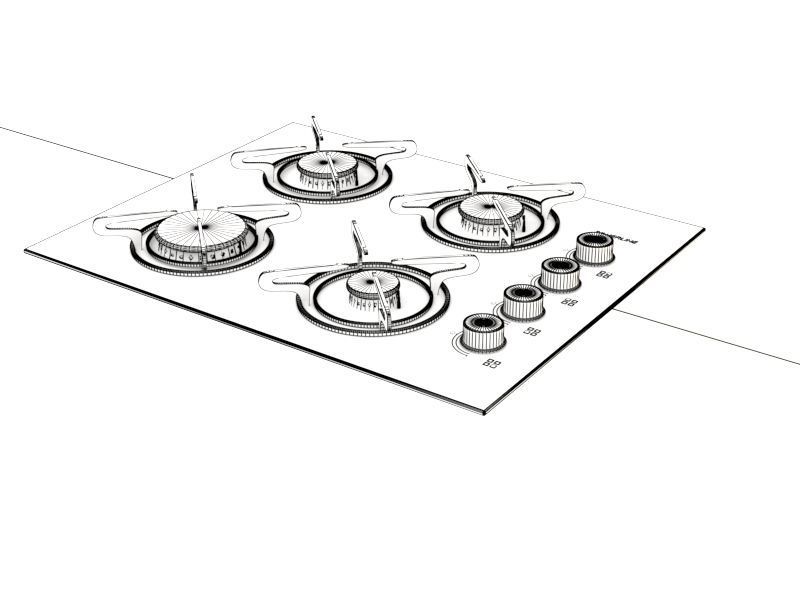 Mutfak Seti Low-poly 3D model_6