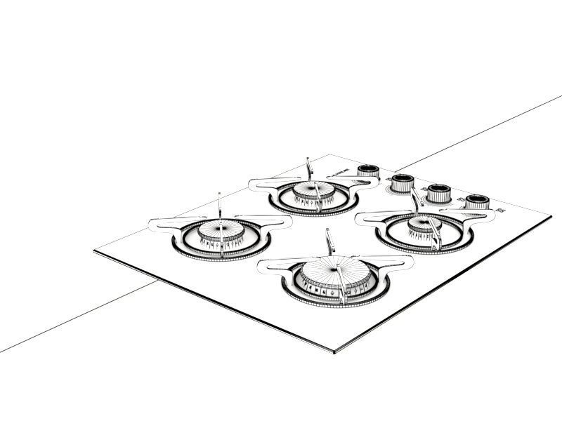 Mutfak Seti Low-poly 3D model_4