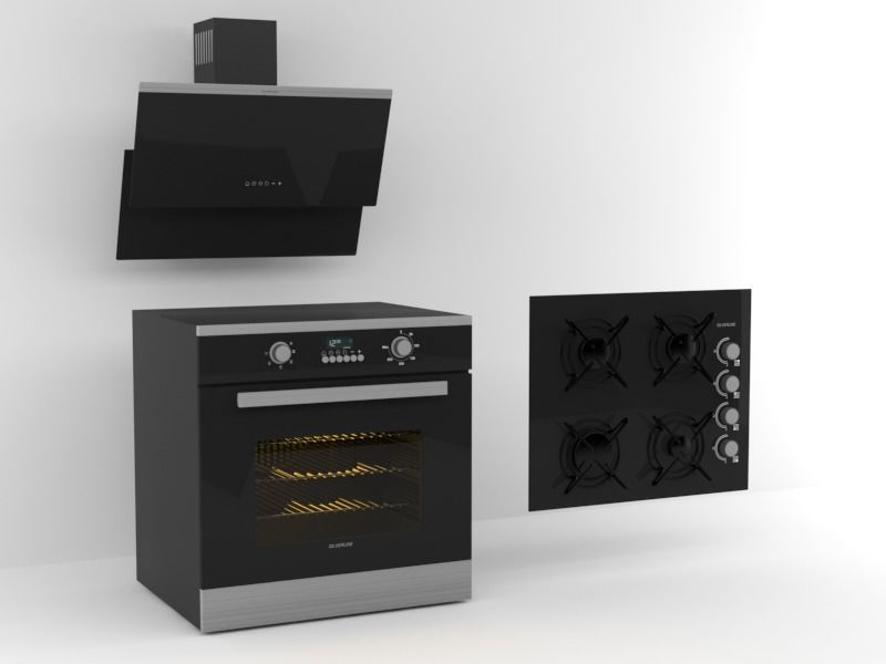 Mutfak Seti Low-poly 3D model_10