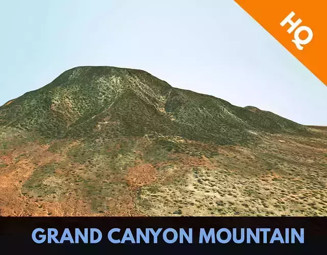 Grand Canyon Mountain Terrain Arizona Landscape PBR Low-poly 3D model