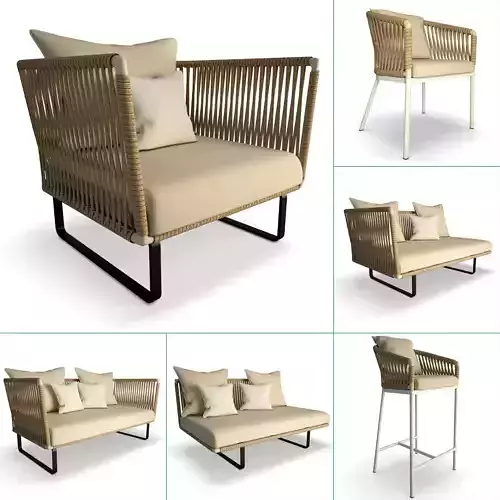 Bitta Seating Furniture Collection Kettal 3D model