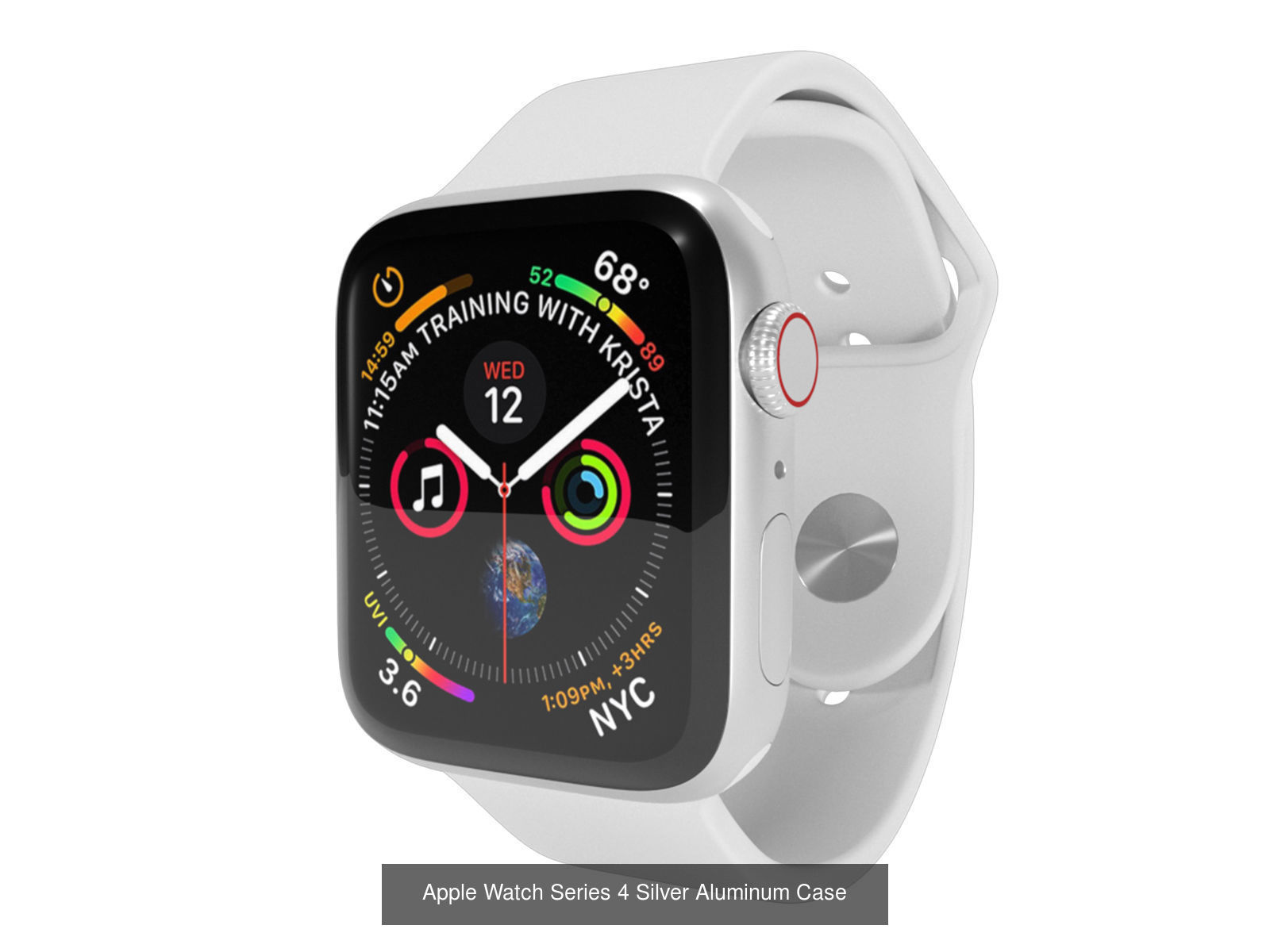 Apple Watch 4 Series Space Gray Silver Gold 3D Model Collection_7