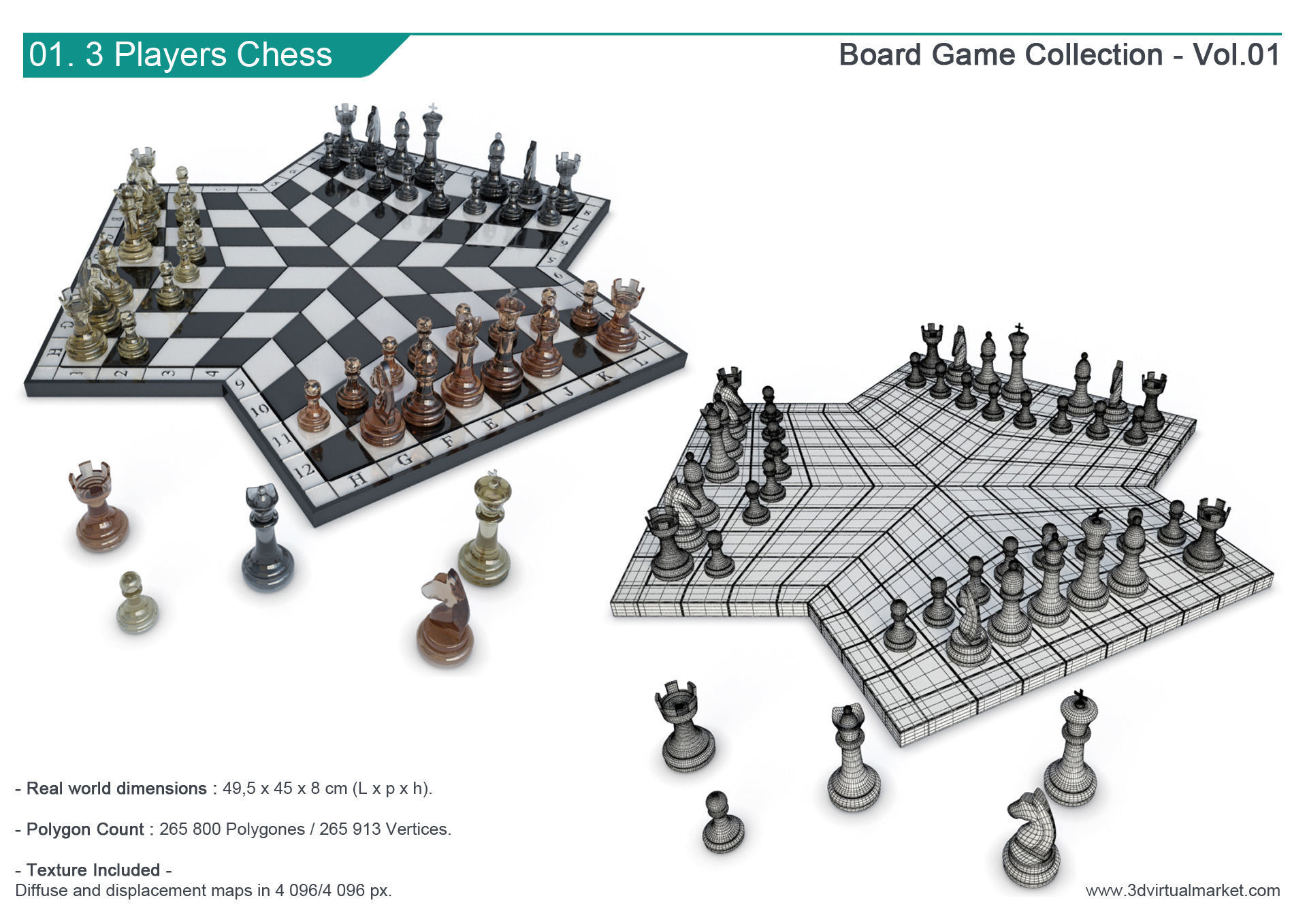 Board Games Collection 3D model_2