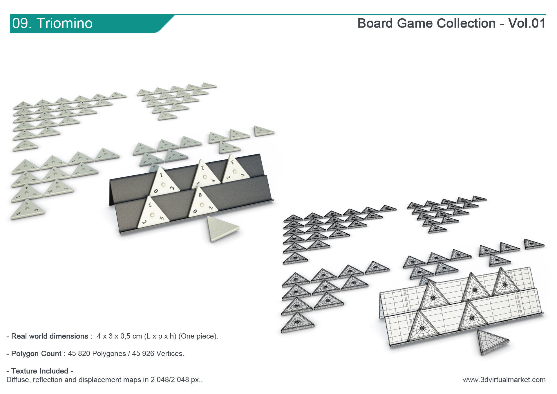 Board Games Collection 3D model_10