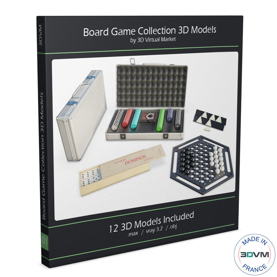 Board Games Collection 3D model_1