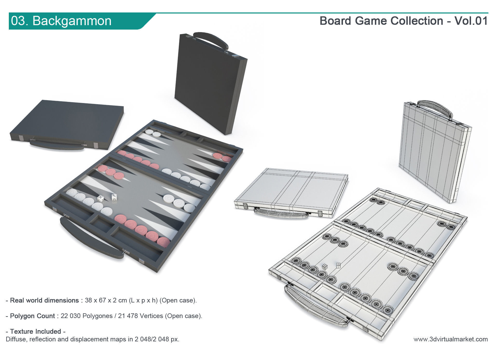 Board Games Collection 3D model_4