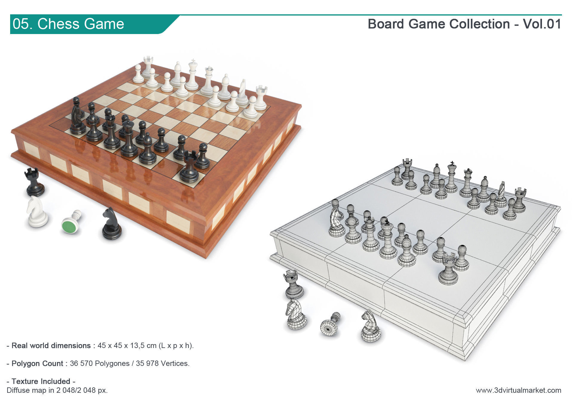 Board Games Collection 3D model_6