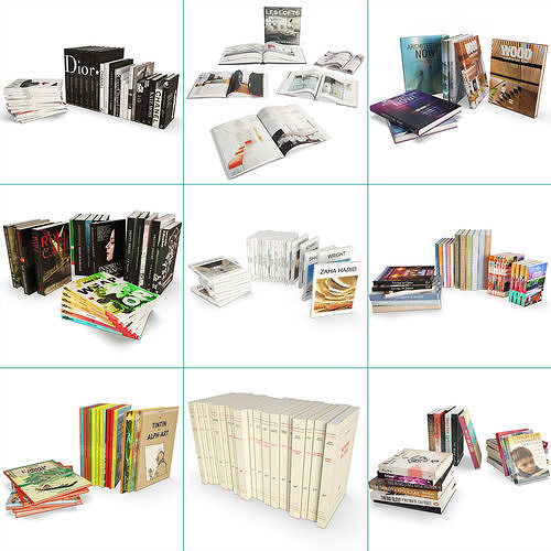 Books Collection 3D model