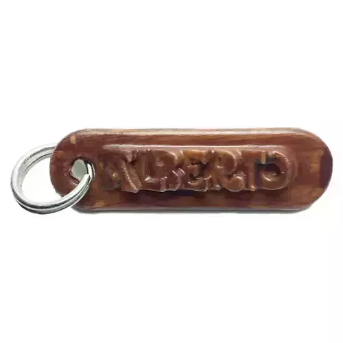 ALBERTO Personalized keychain embossed letters 3D print model