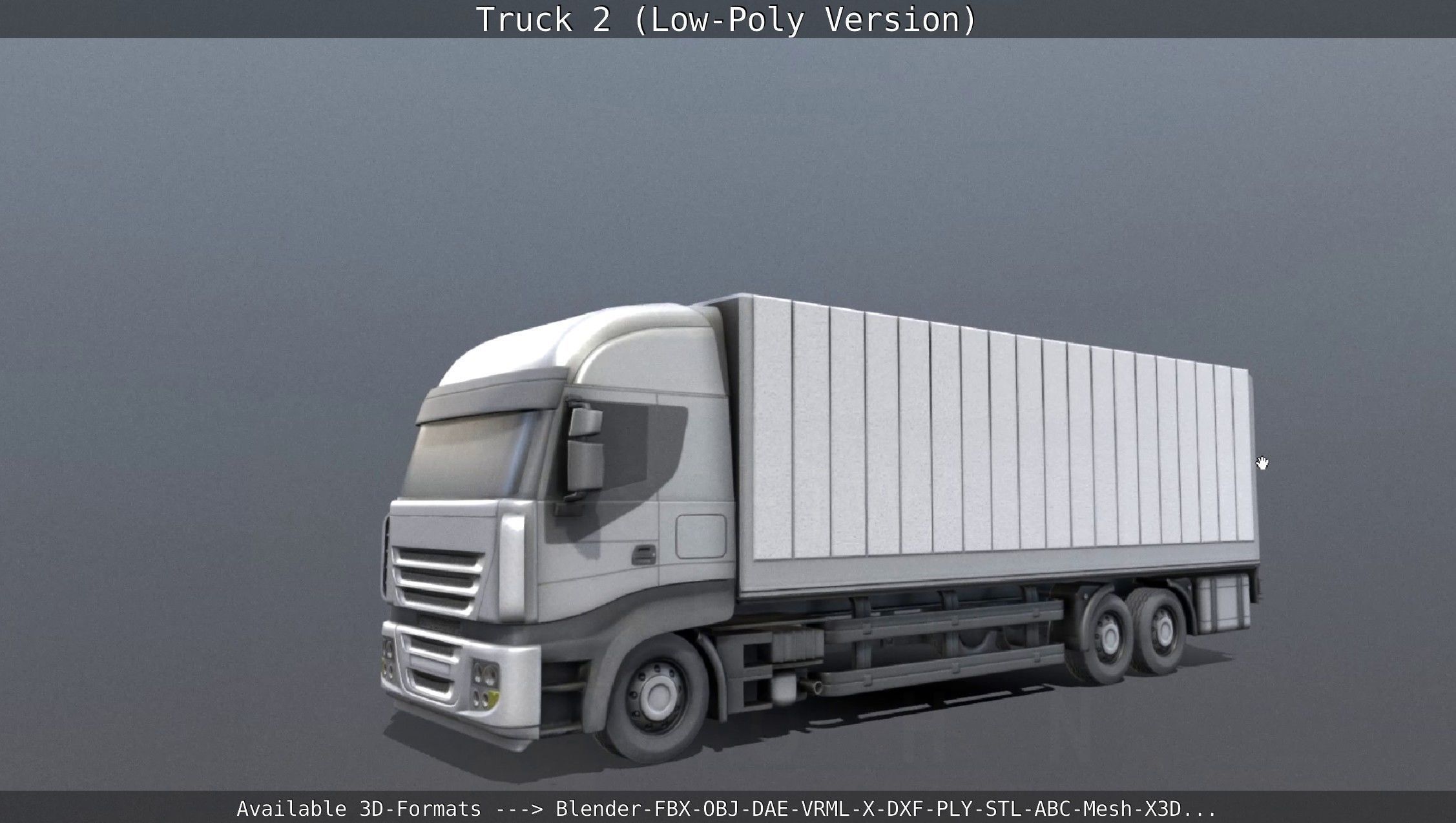 Truck 2 - Low Poly Version Low-poly 3D model_100