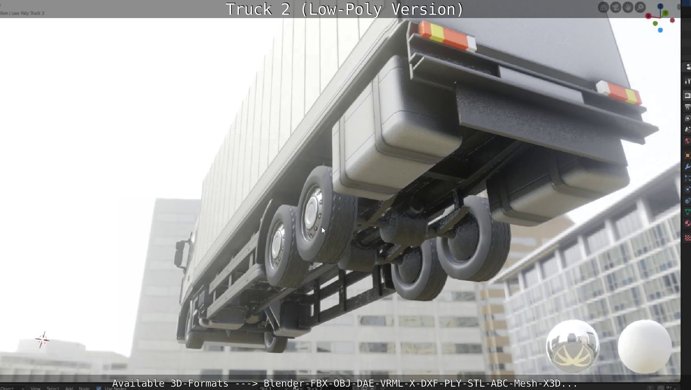 Truck 2 - Low Poly Version Low-poly 3D model_15