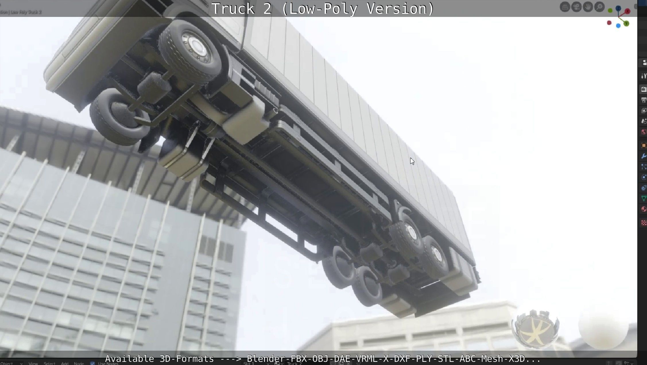 Truck 2 - Low Poly Version Low-poly 3D model_138