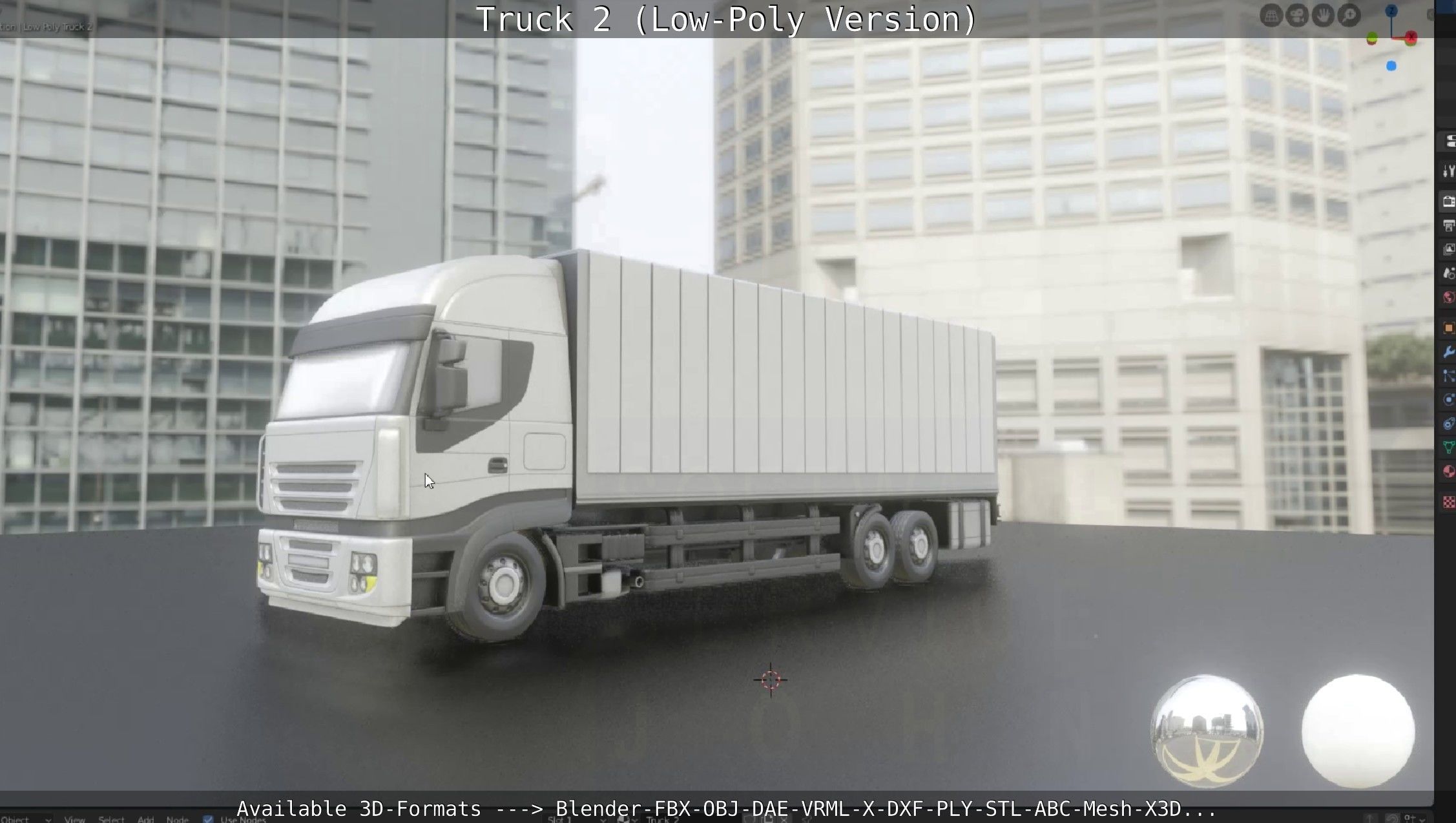 Truck 2 - Low Poly Version Low-poly 3D model_27