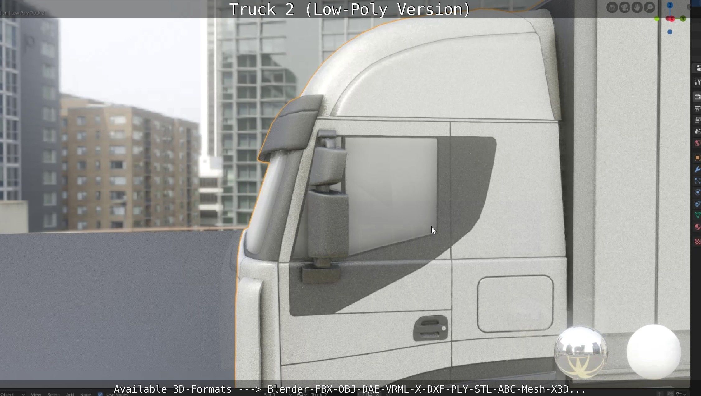 Truck 2 - Low Poly Version Low-poly 3D model_5