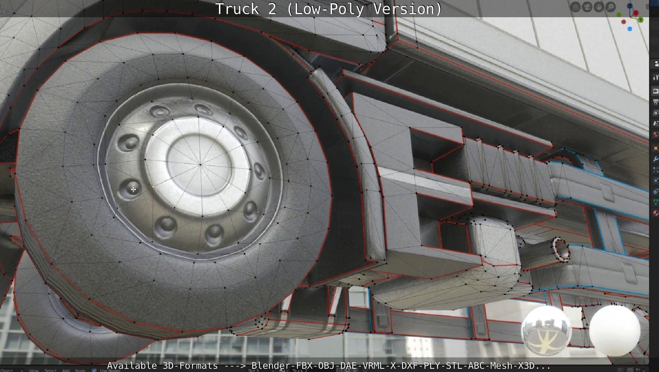 Truck 2 - Low Poly Version Low-poly 3D model_18