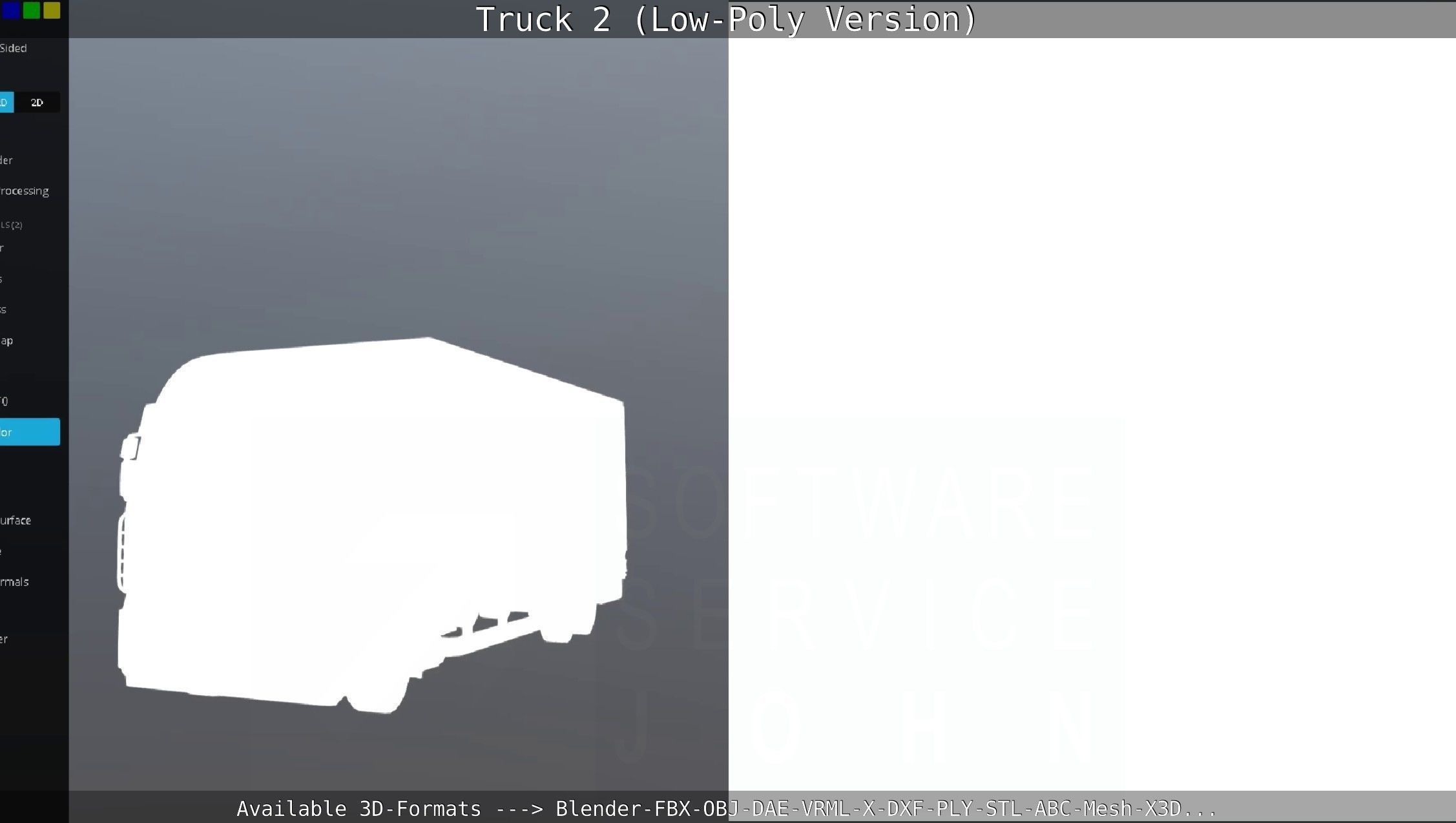 Truck 2 - Low Poly Version Low-poly 3D model_60