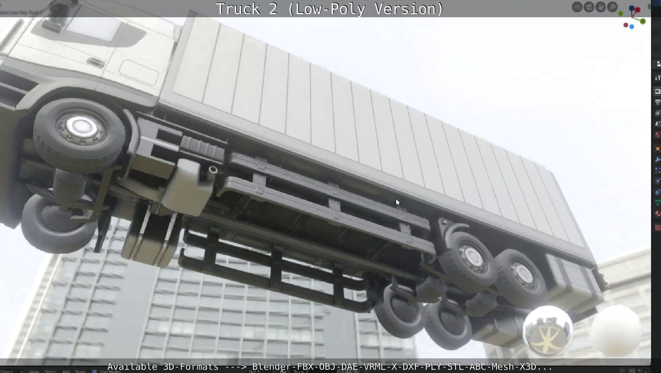 Truck 2 - Low Poly Version Low-poly 3D model_20