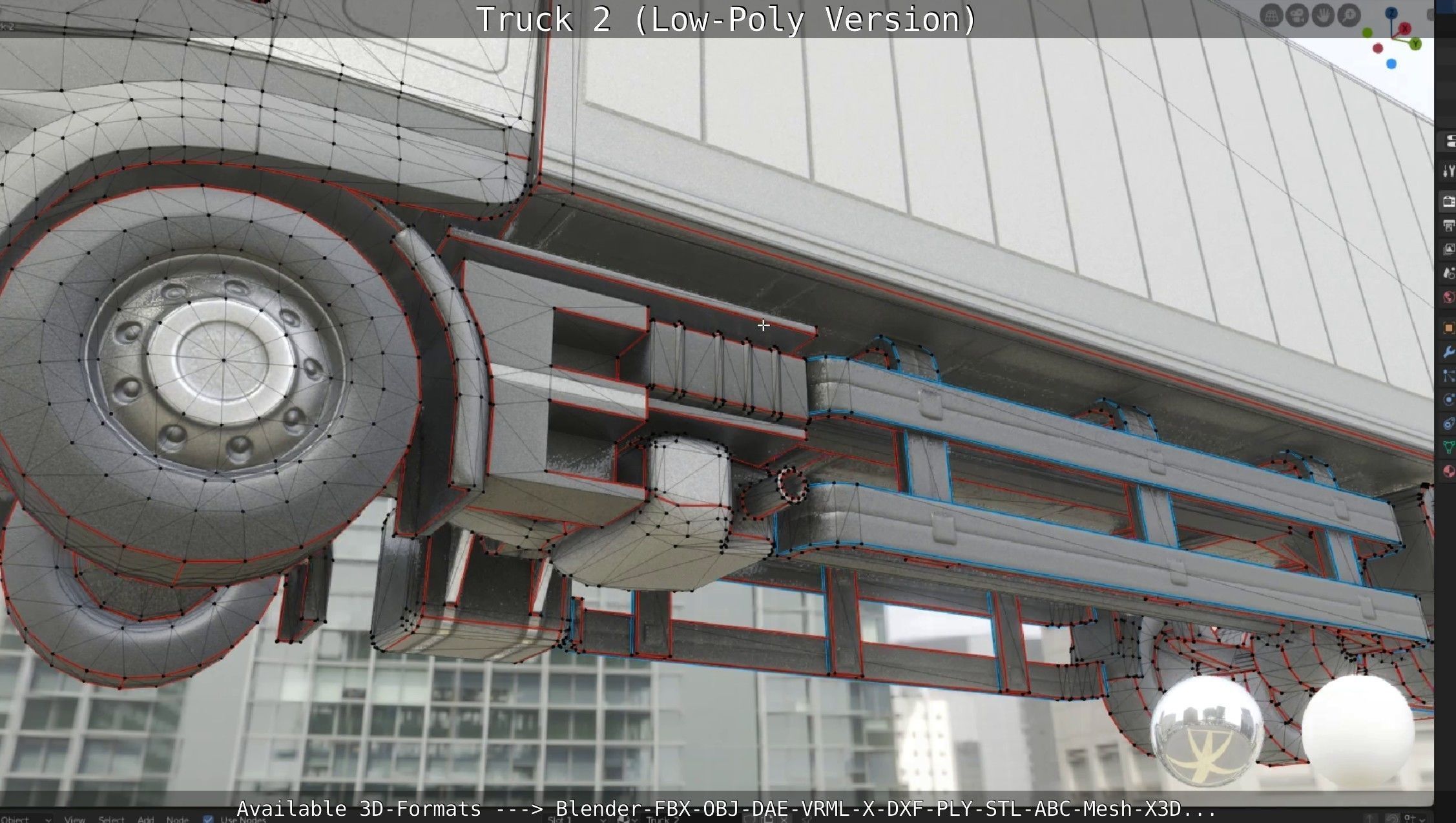 Truck 2 - Low Poly Version Low-poly 3D model_32