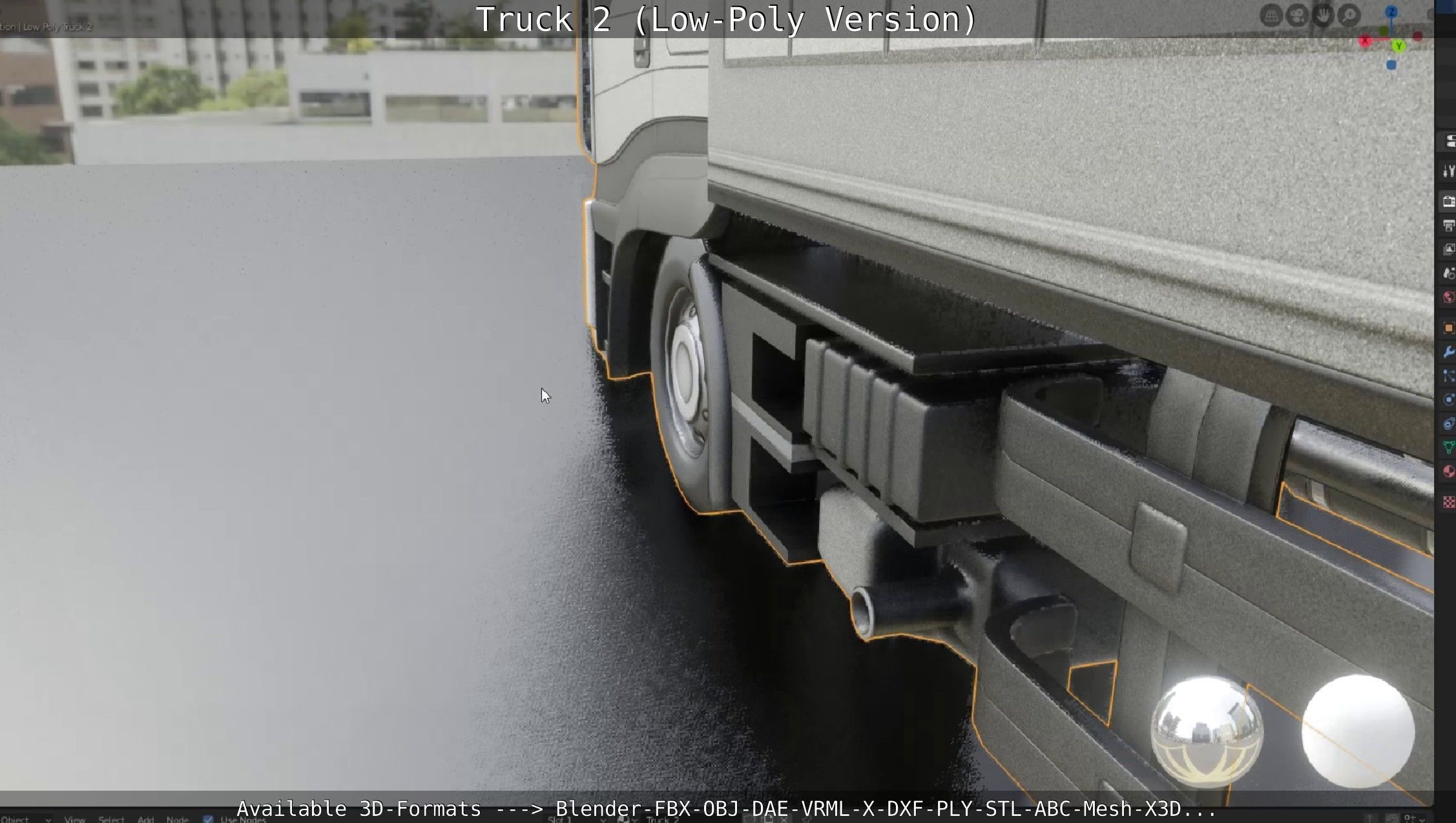 Truck 2 - Low Poly Version Low-poly 3D model_40