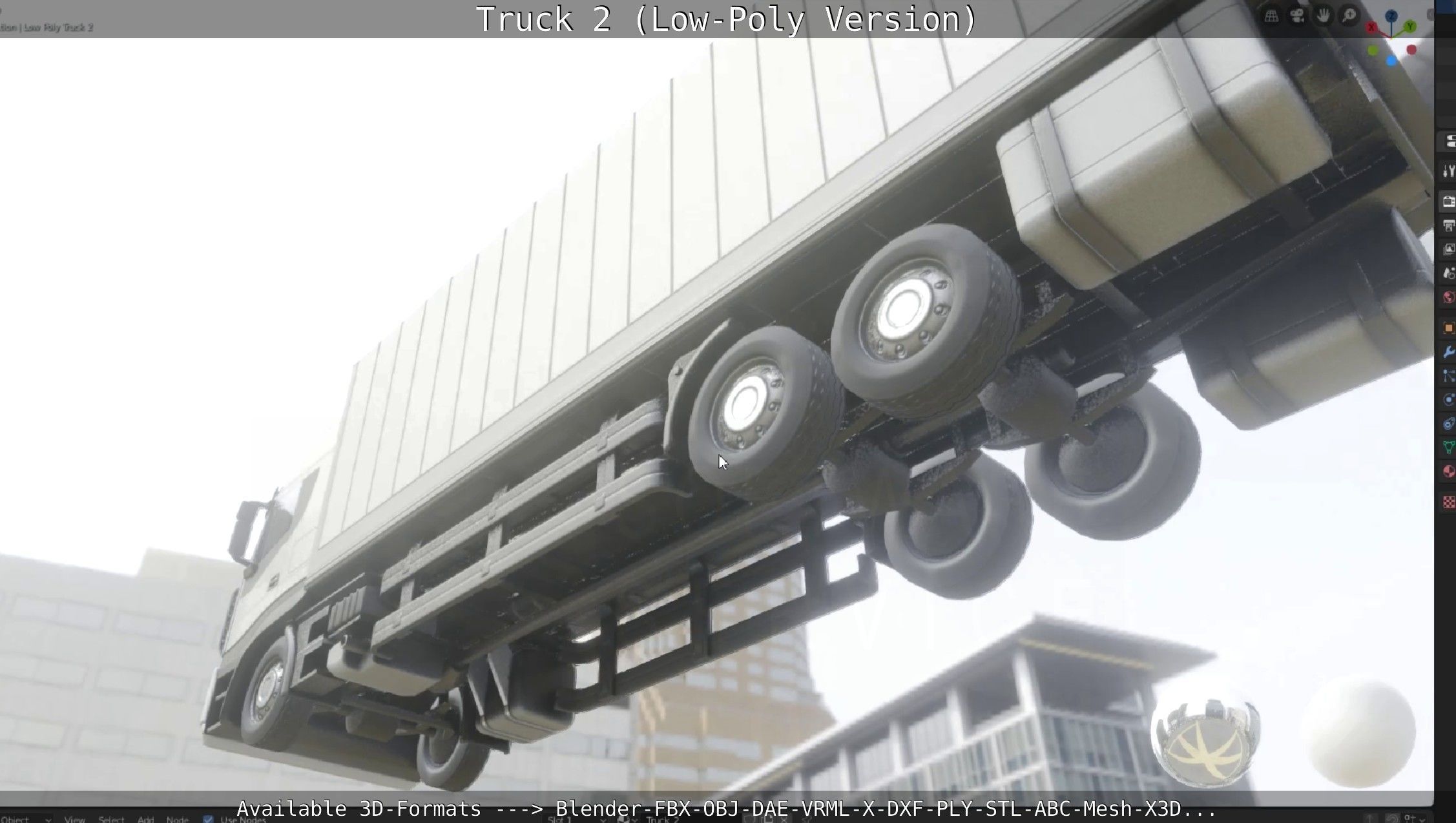 Truck 2 - Low Poly Version Low-poly 3D model_62