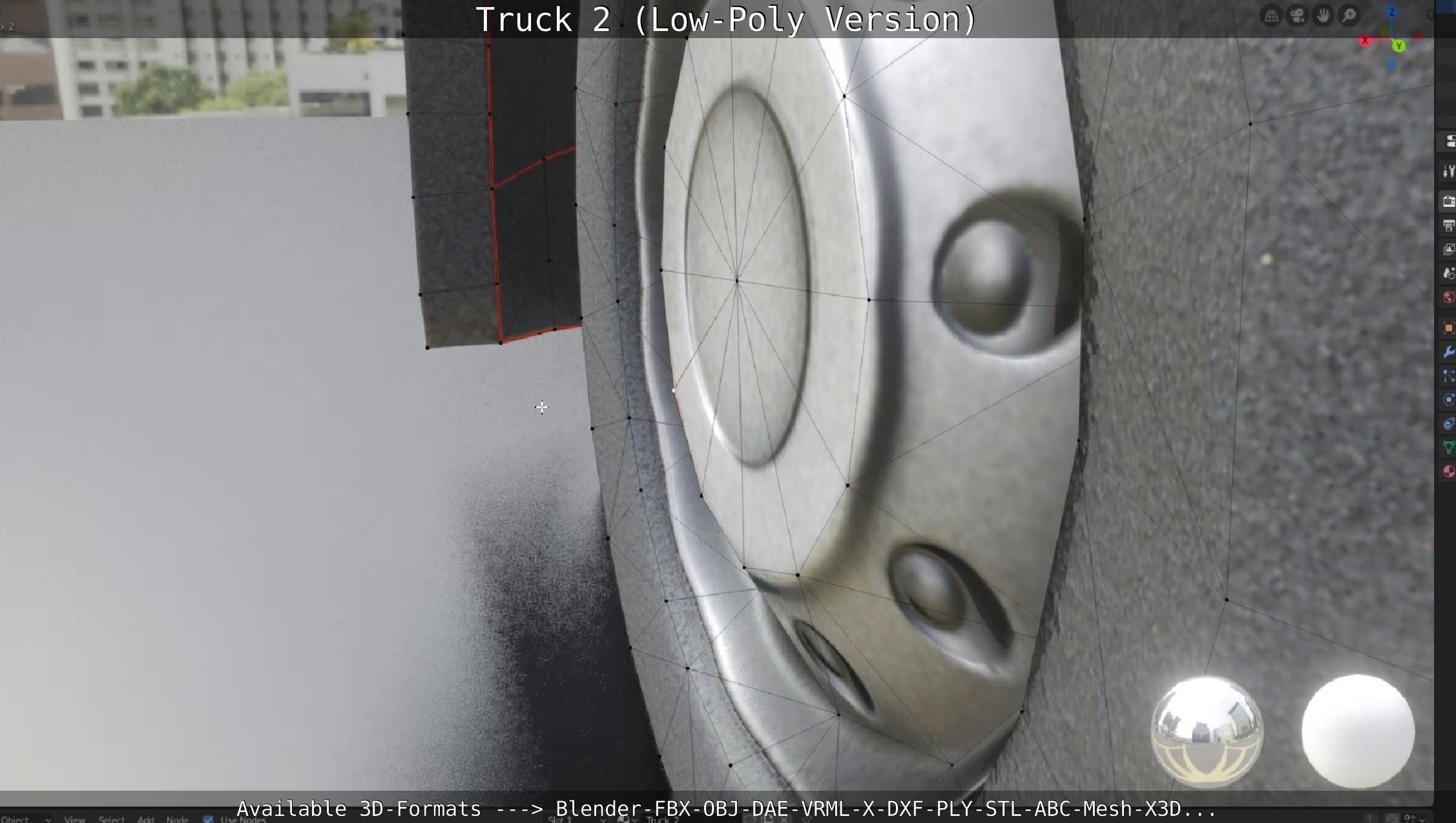 Truck 2 - Low Poly Version Low-poly 3D model_19