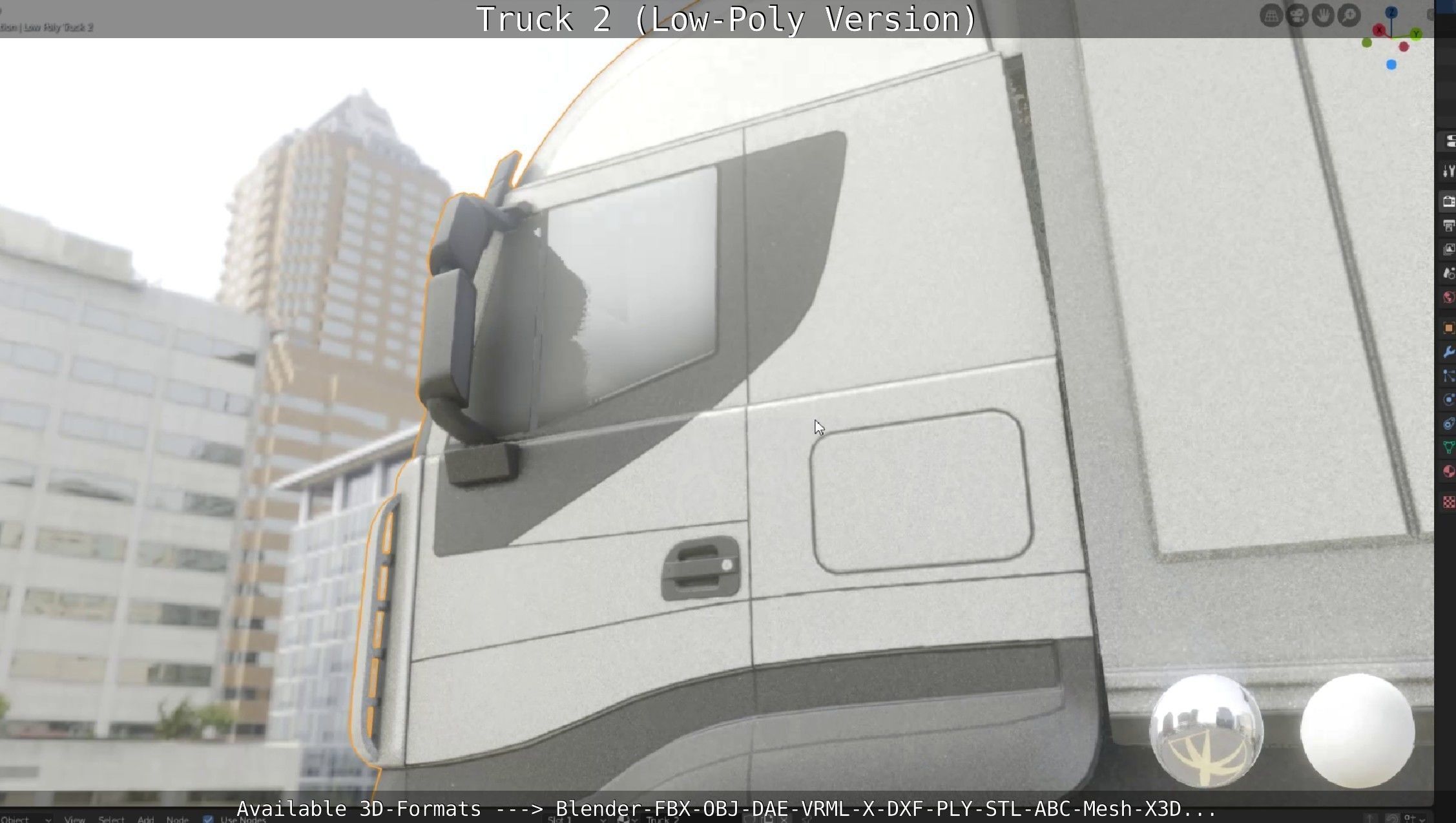 Truck 2 - Low Poly Version Low-poly 3D model_6