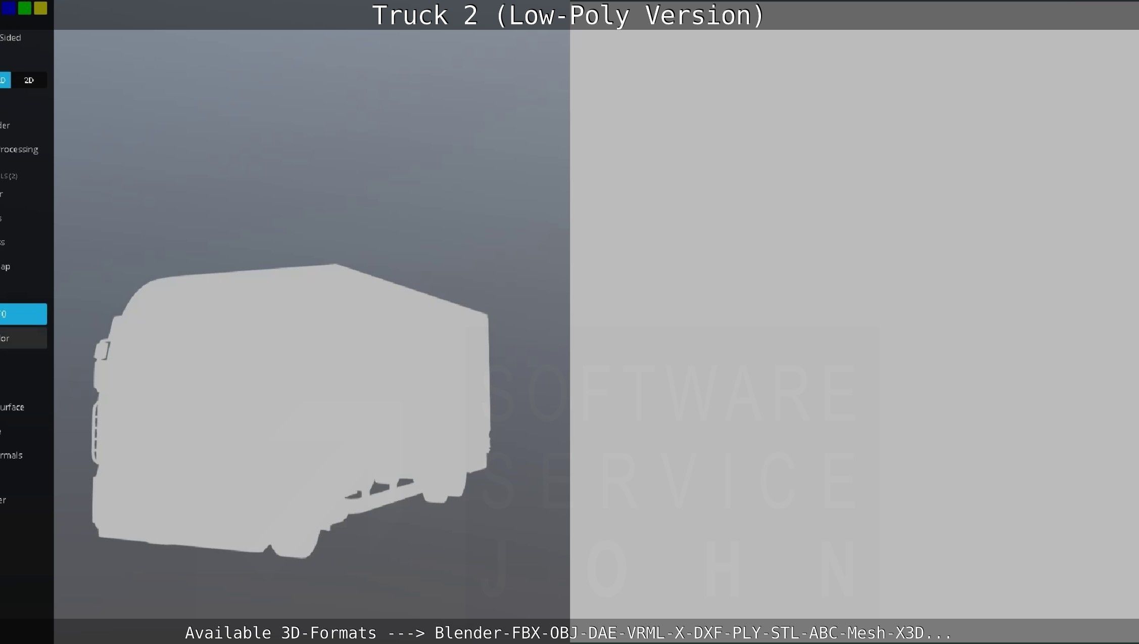 Truck 2 - Low Poly Version Low-poly 3D model_59