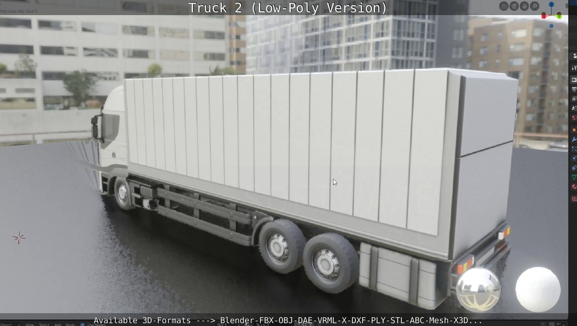 Truck 2 - Low Poly Version Low-poly 3D model_94