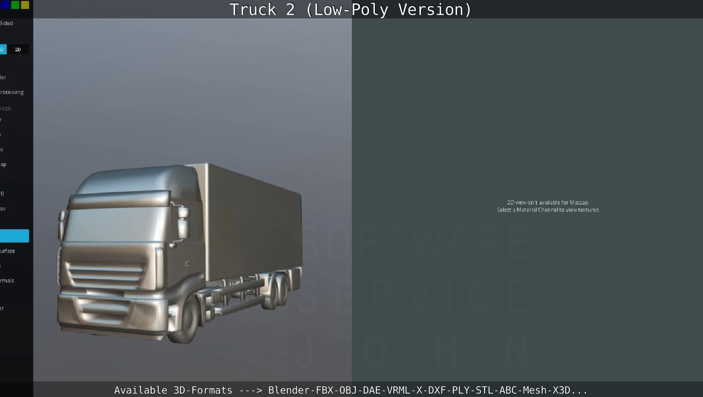 Truck 2 - Low Poly Version Low-poly 3D model_63