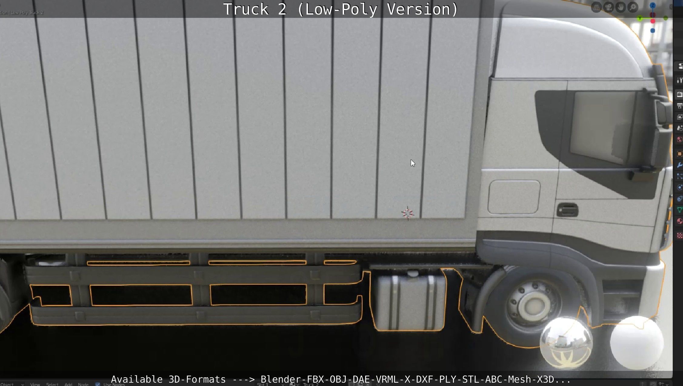 Truck 2 - Low Poly Version Low-poly 3D model_87