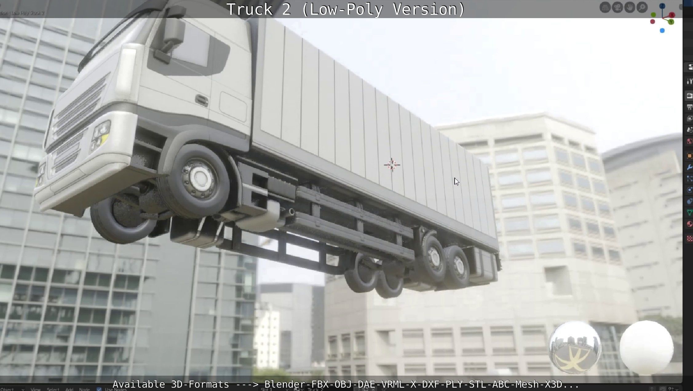 Truck 2 - Low Poly Version Low-poly 3D model_127