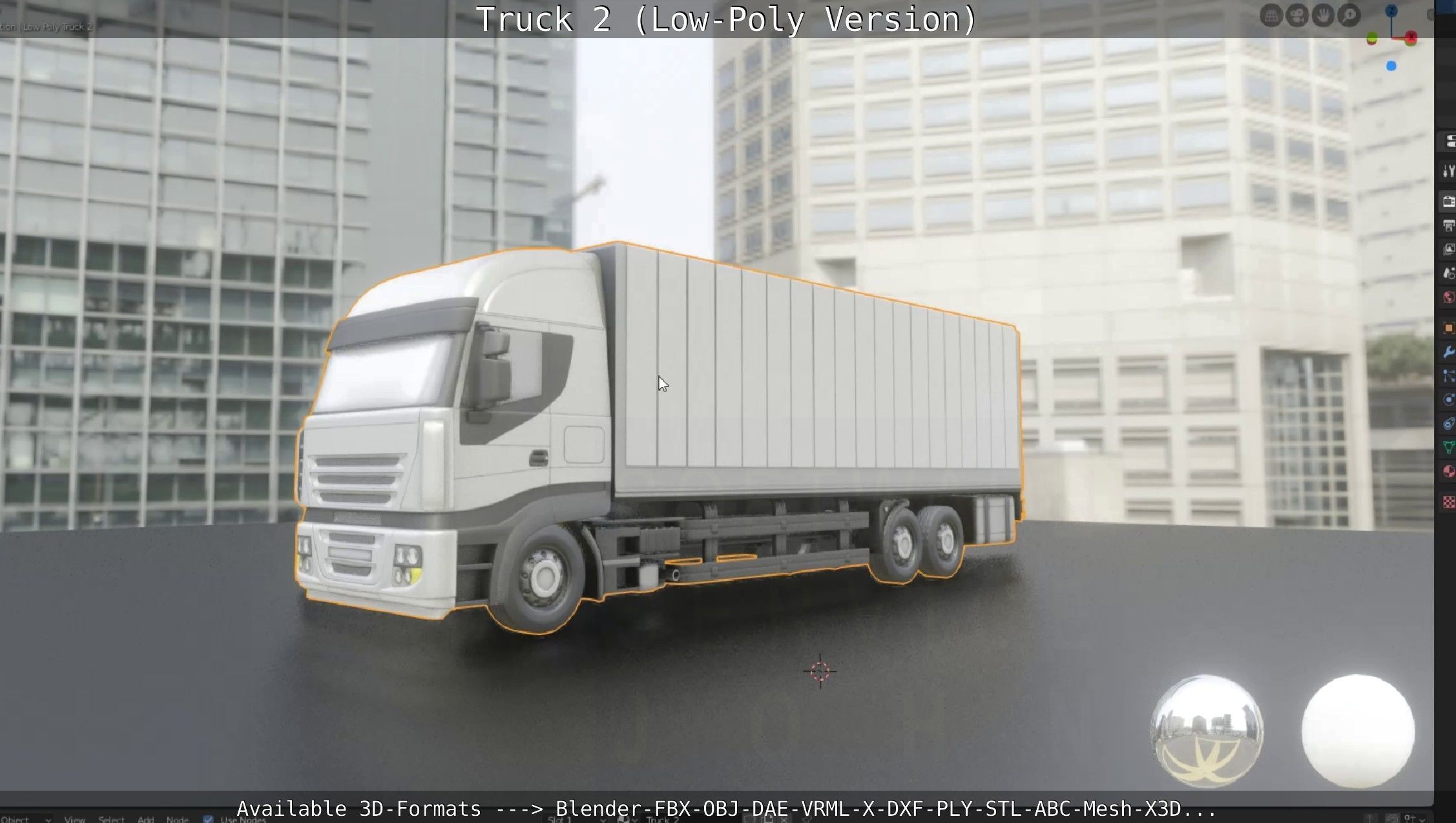 Truck 2 - Low Poly Version Low-poly 3D model_28