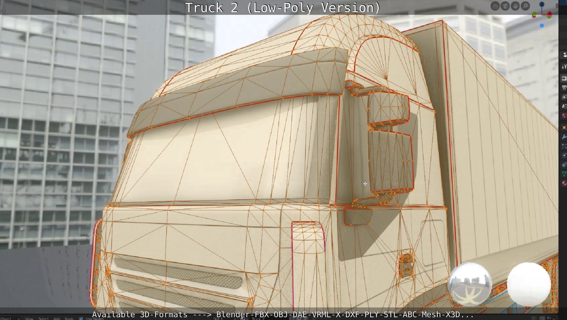 Truck 2 - Low Poly Version Low-poly 3D model_7