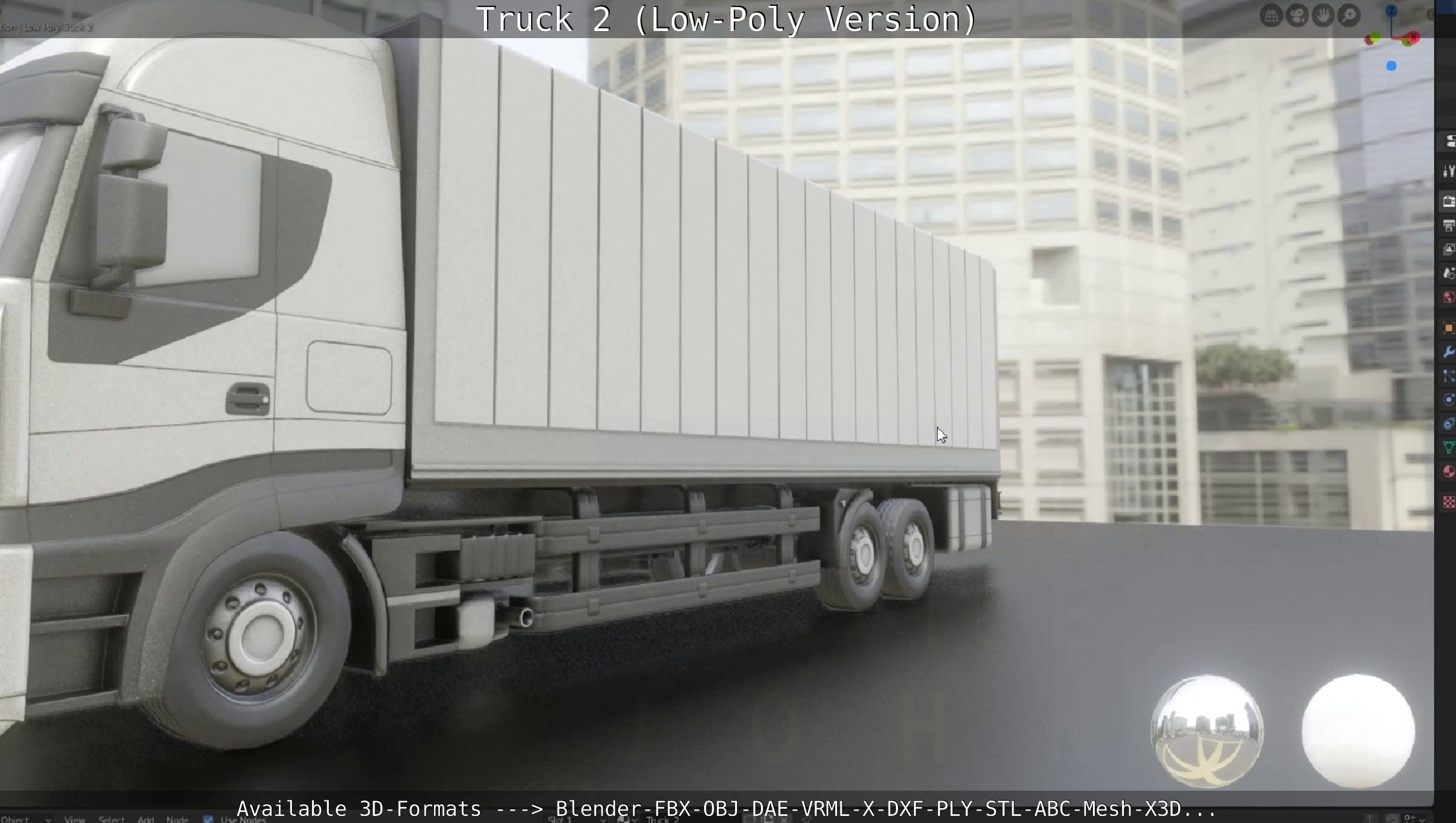 Truck 2 - Low Poly Version Low-poly 3D model_116