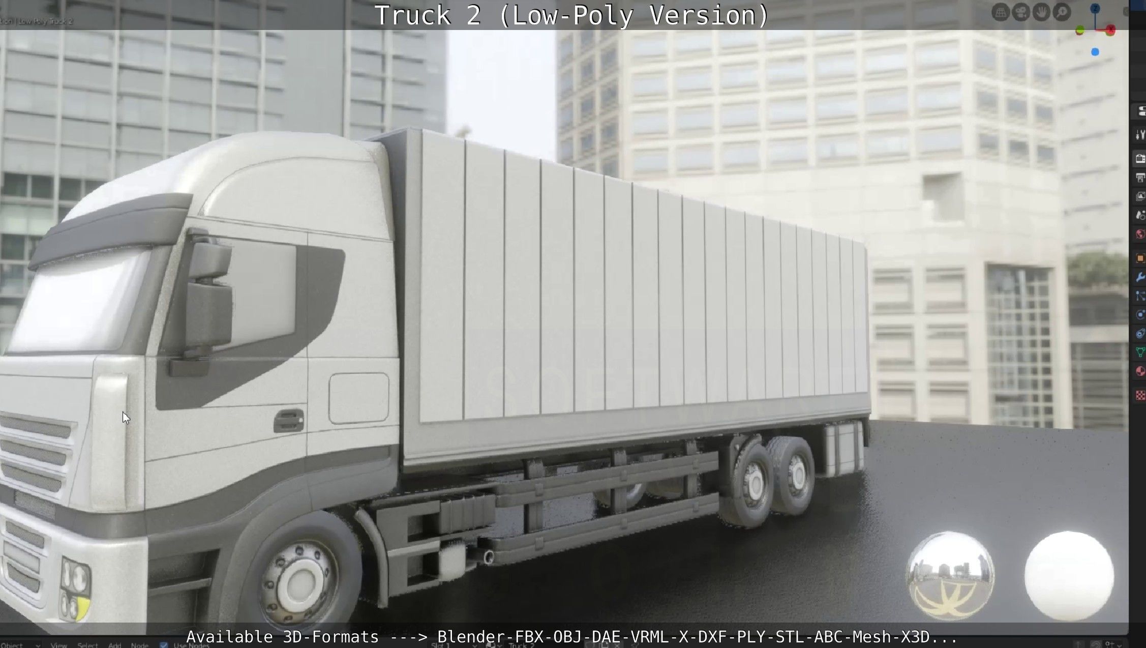 Truck 2 - Low Poly Version Low-poly 3D model_16