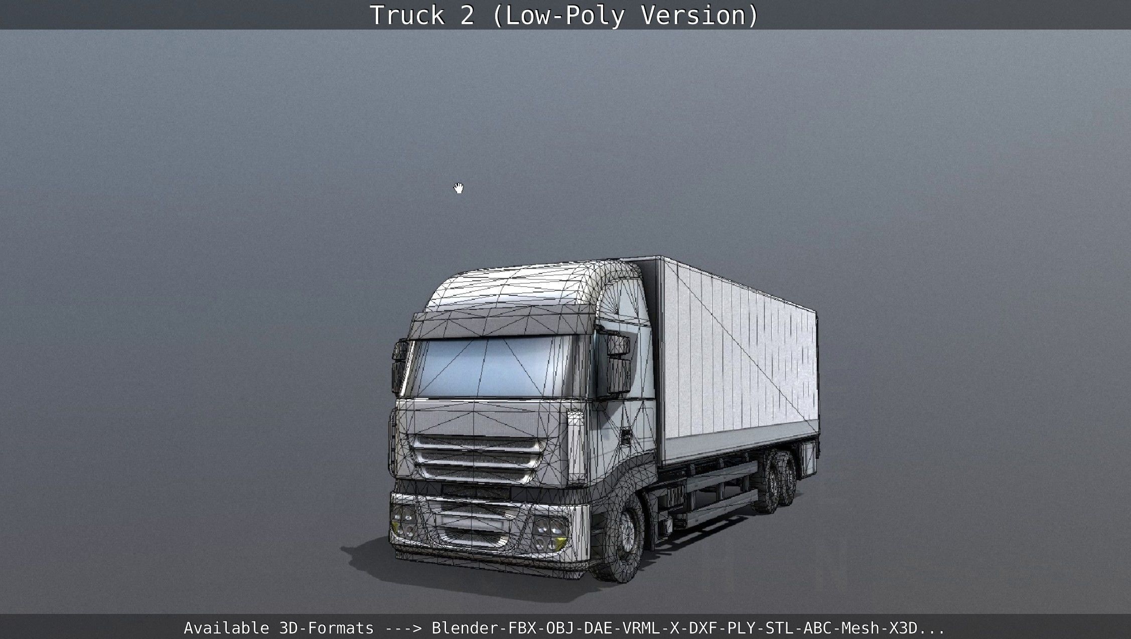 Truck 2 - Low Poly Version Low-poly 3D model_74