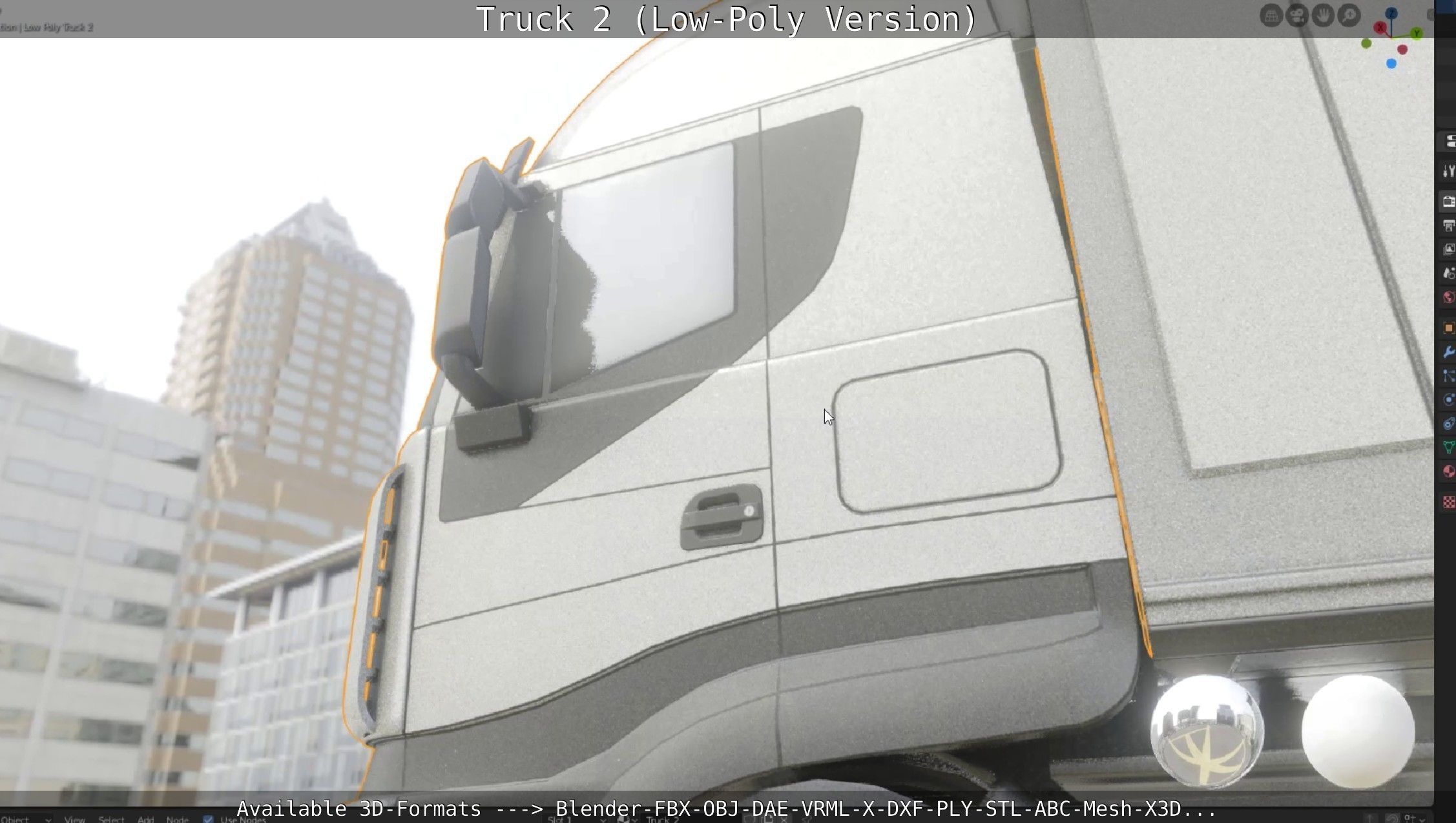 Truck 2 - Low Poly Version Low-poly 3D model_89