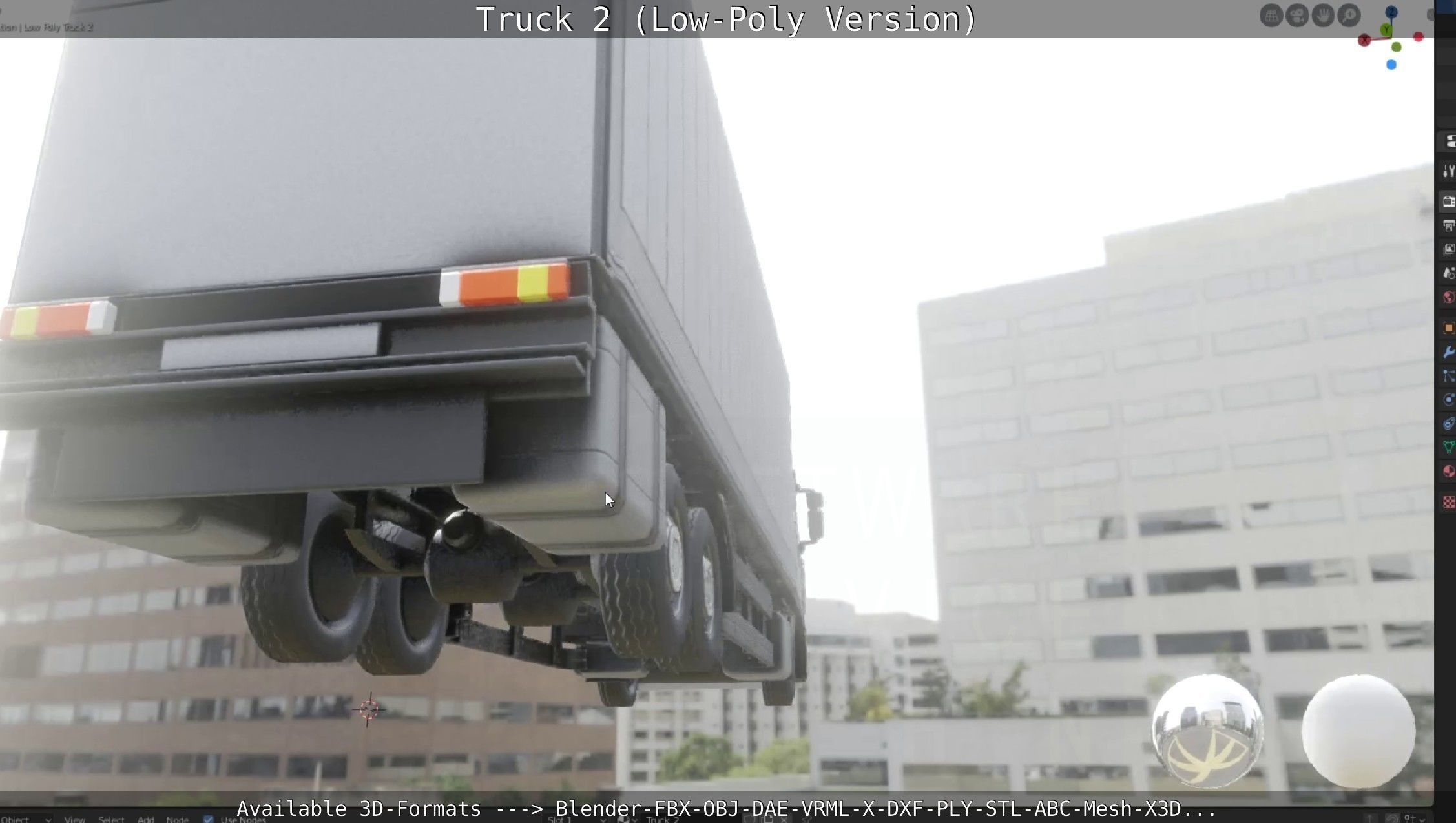 Truck 2 - Low Poly Version Low-poly 3D model_73