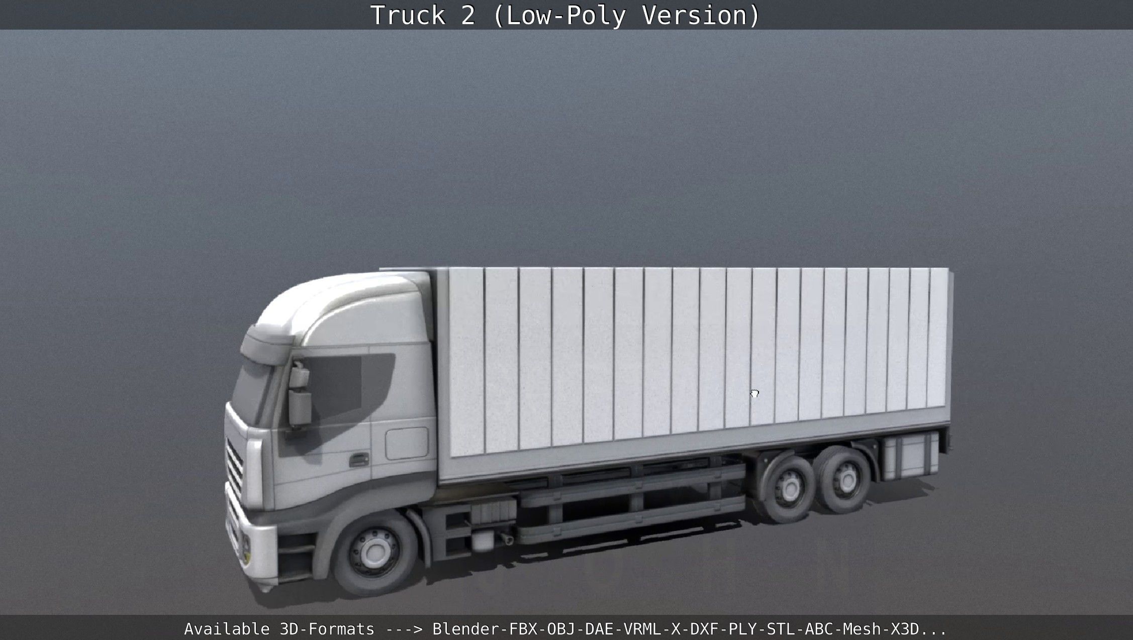 Truck 2 - Low Poly Version Low-poly 3D model_76