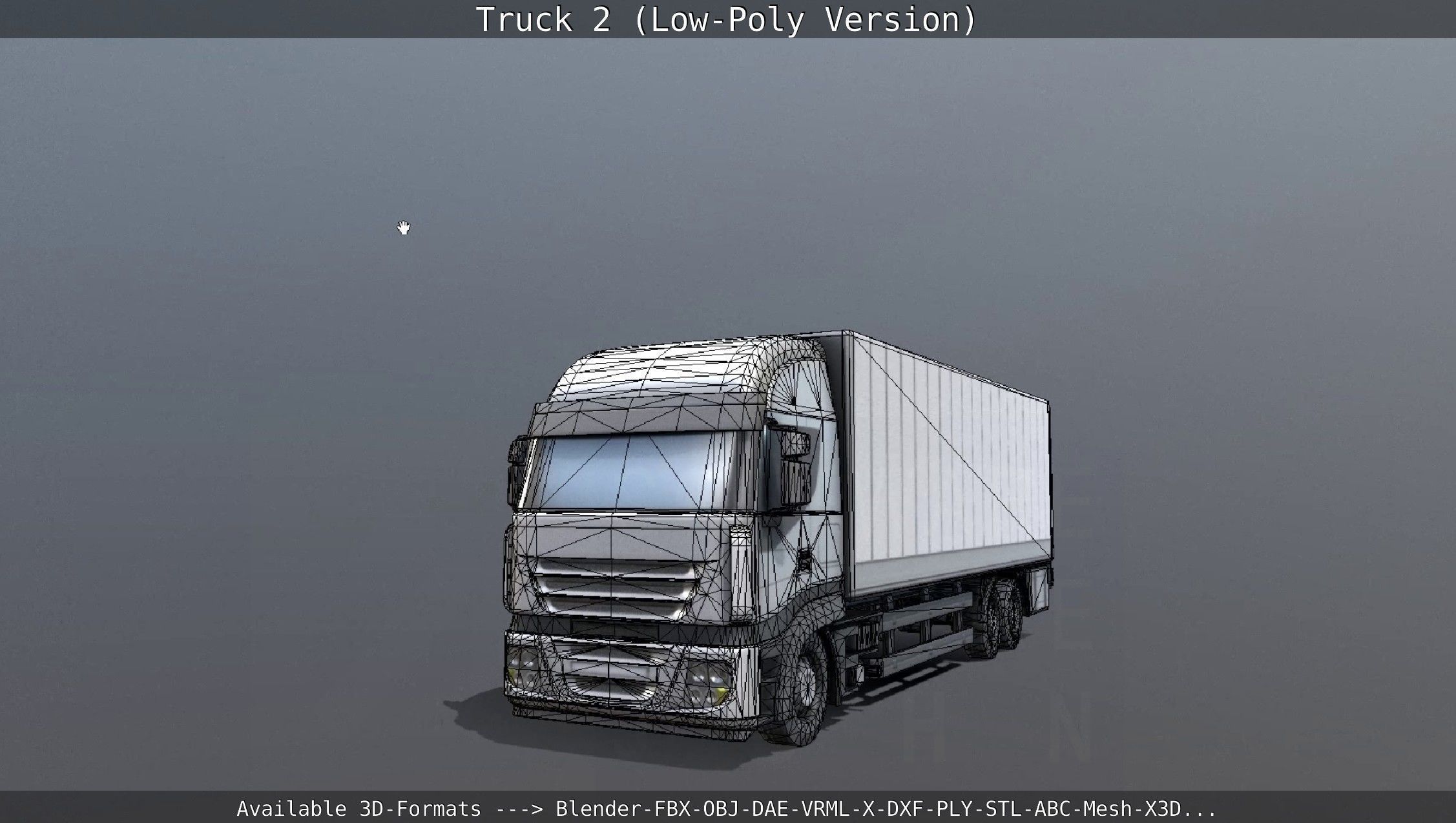 Truck 2 - Low Poly Version Low-poly 3D model_71