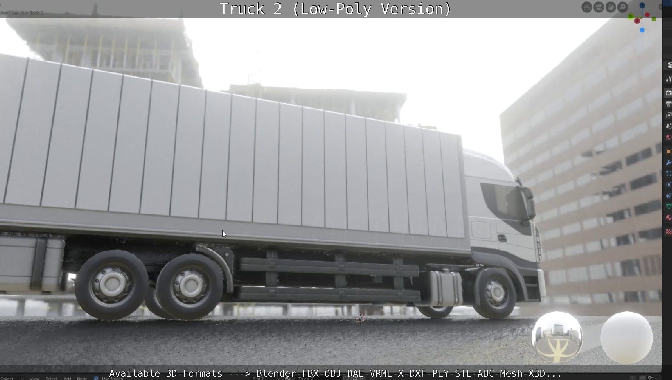 Truck 2 - Low Poly Version Low-poly 3D model_24