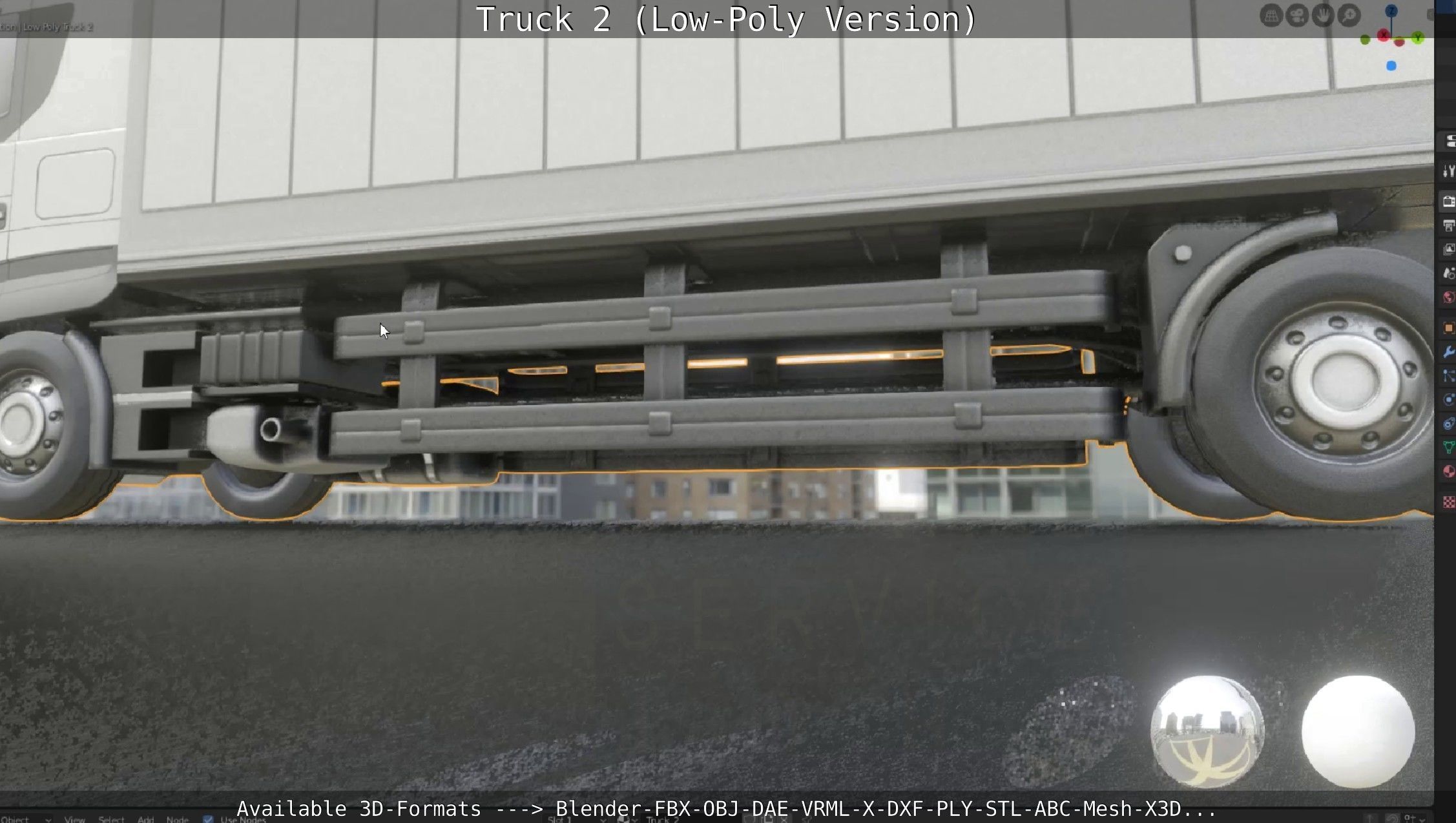 Truck 2 - Low Poly Version Low-poly 3D model_43