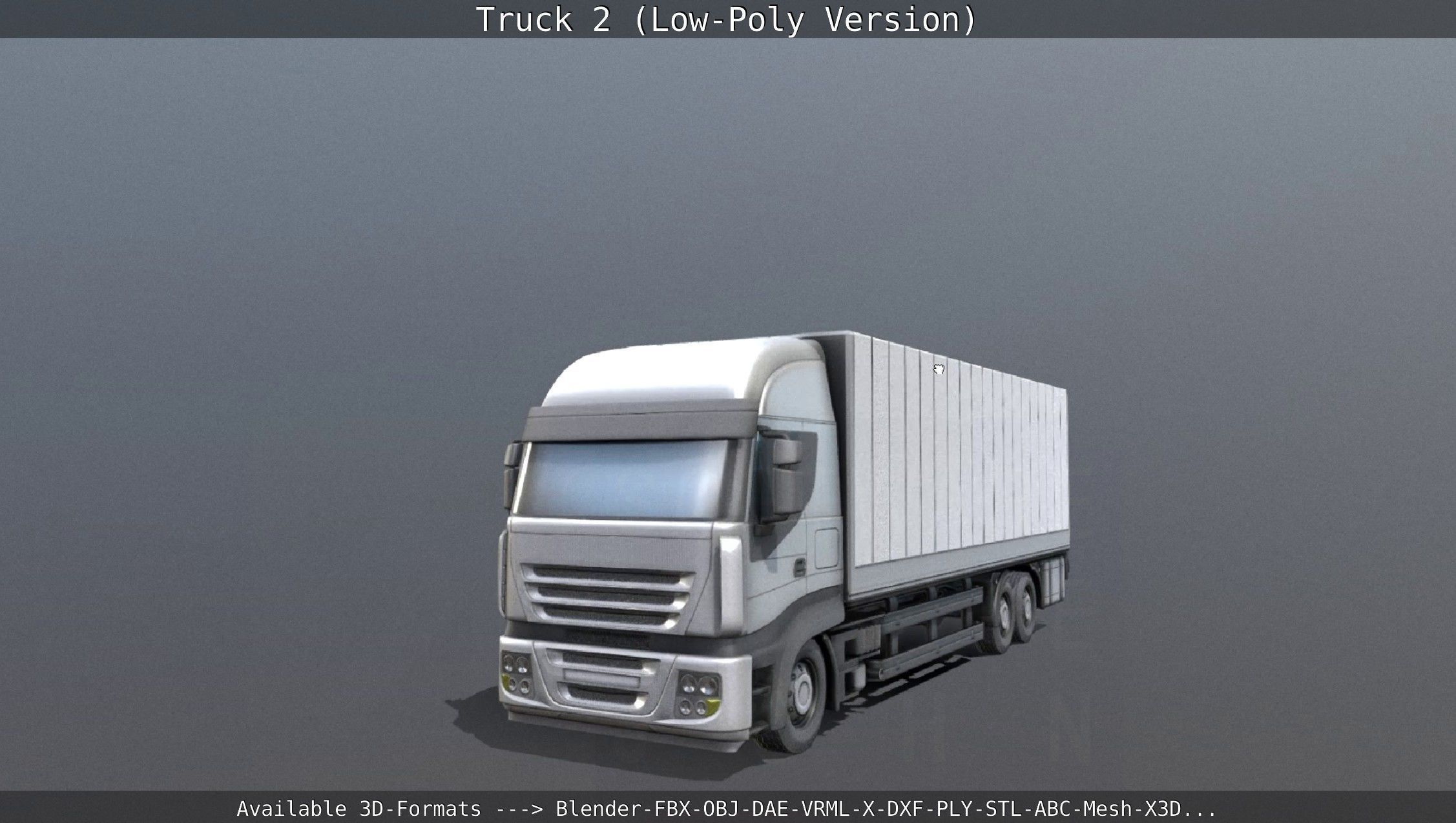 Truck 2 - Low Poly Version Low-poly 3D model_75