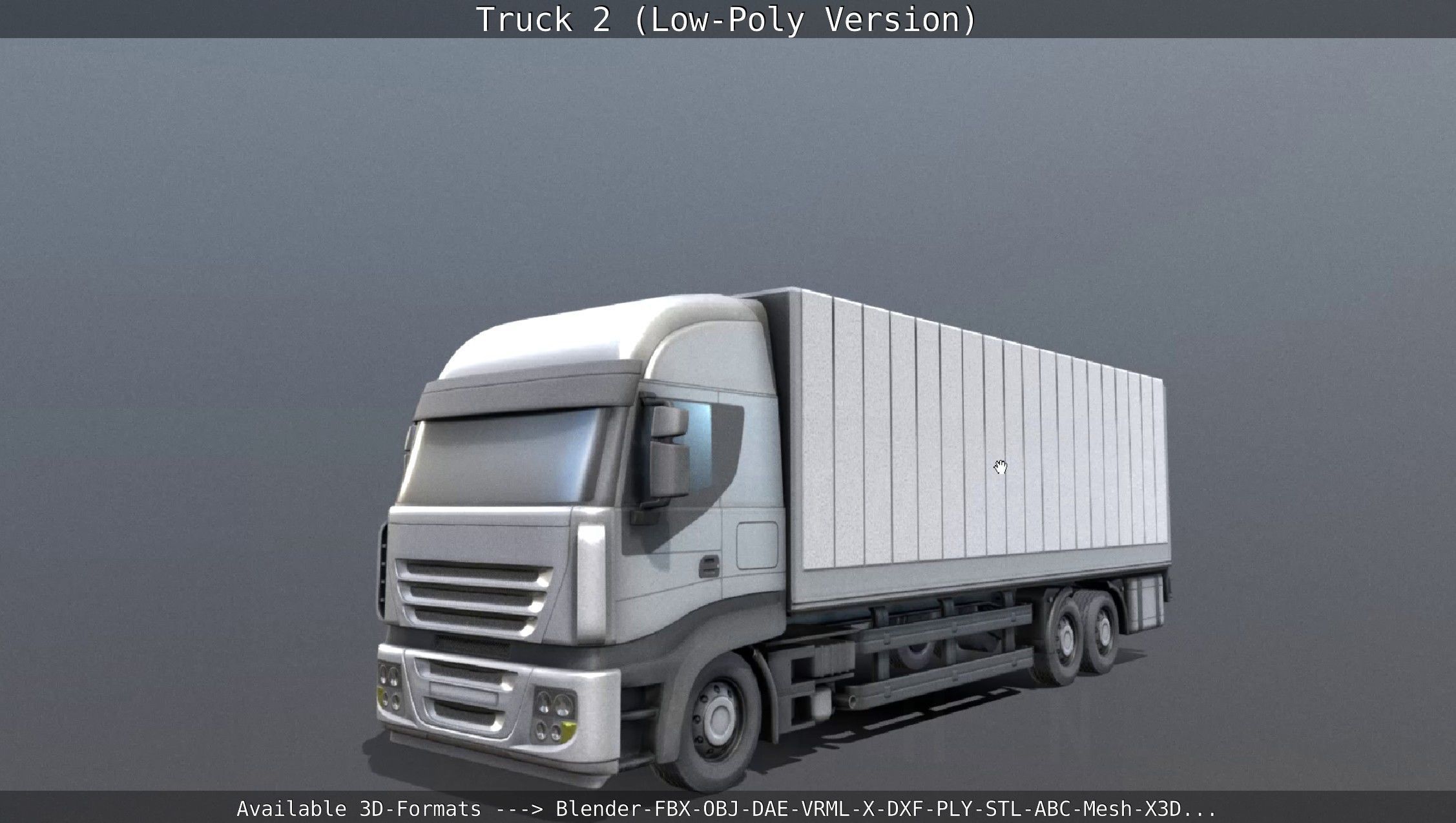 Truck 2 - Low Poly Version Low-poly 3D model_97