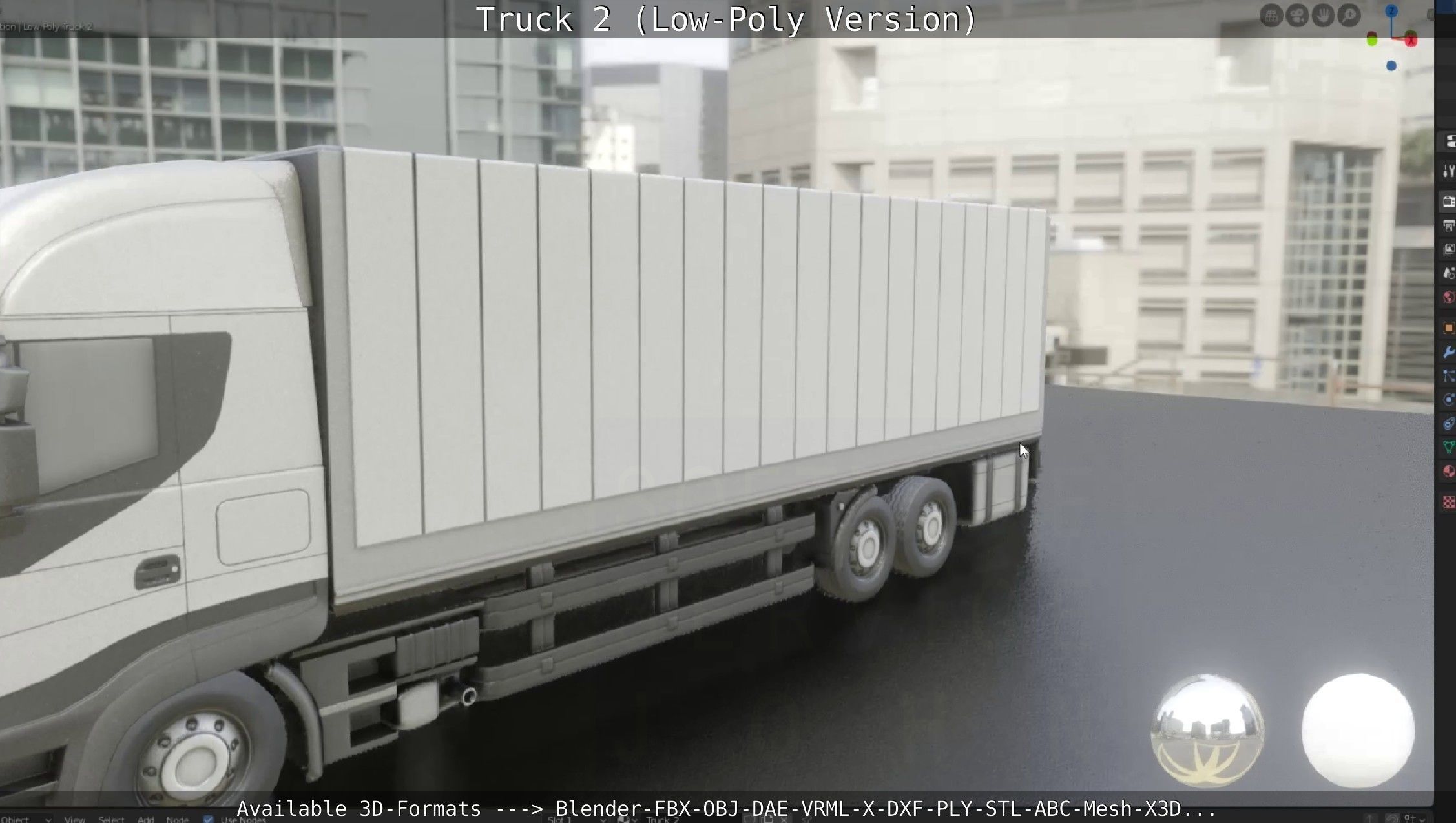 Truck 2 - Low Poly Version Low-poly 3D model_105