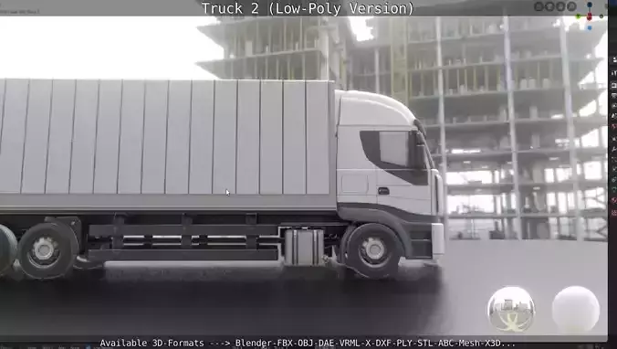 Truck 2 - Low Poly Version Low-poly 3D model Truck 2 - Low Poly Version Low-poly 3D model