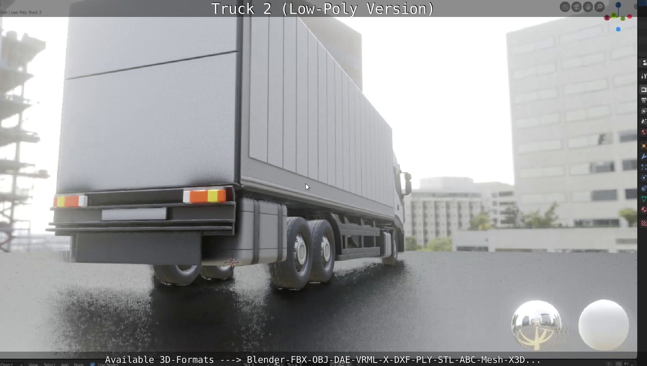 Truck 2 - Low Poly Version Low-poly 3D model_14