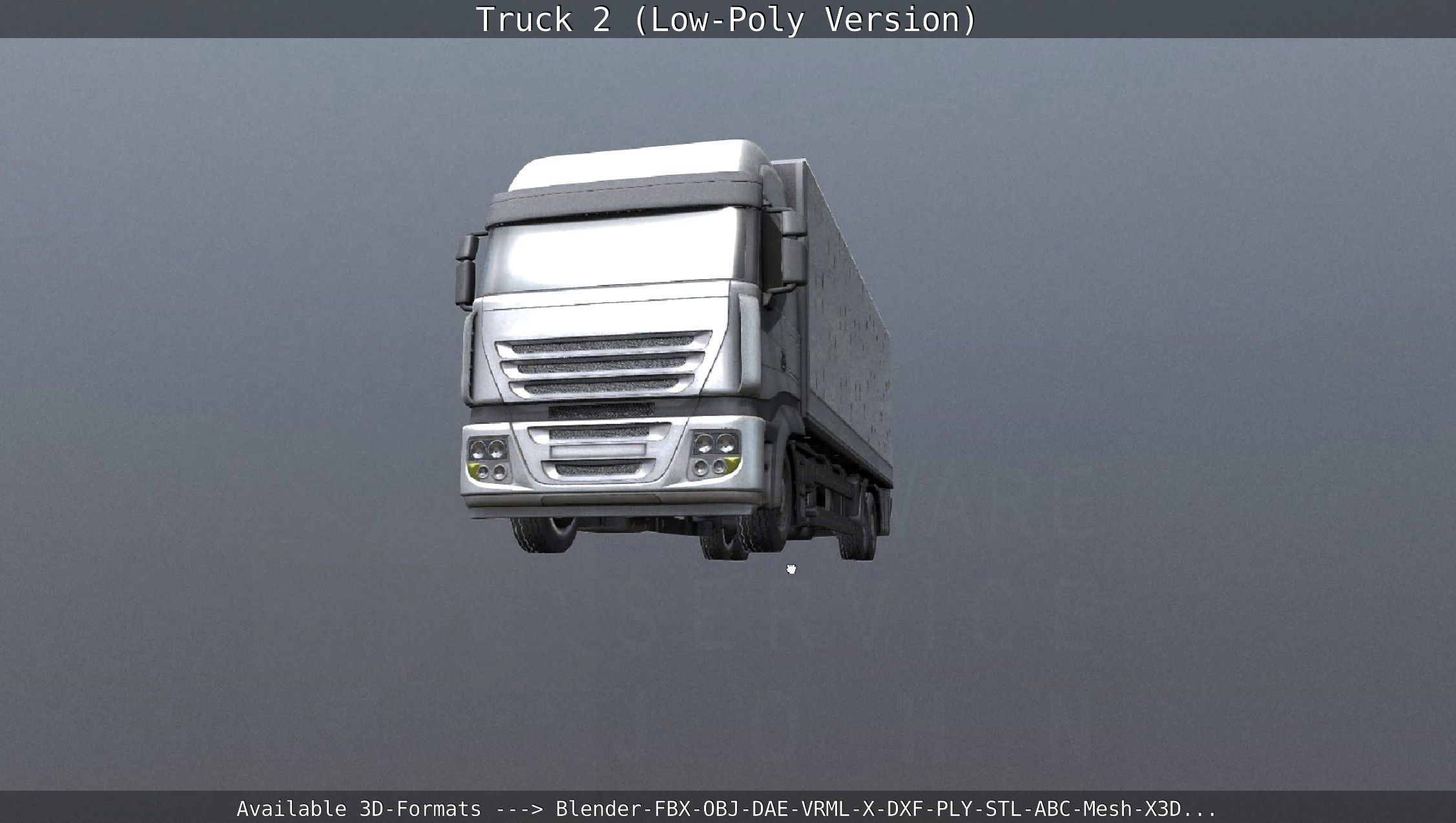 Truck 2 - Low Poly Version Low-poly 3D model_9